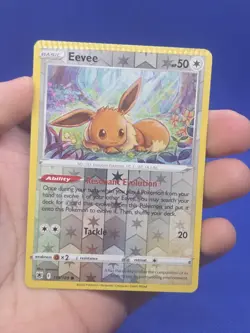 Pokemon Astral Radiance Eevee 119/189 Reverse Holo Common - TOP CRIMPED ERROR - Image 2