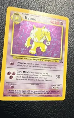 Hypno 8/62 Pokemon TCG Fossil Set 1st Edition Card Holo Rare - Image 4