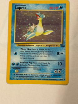 Holo Lapras Fossil Set Pokemon Card 10/62 - Image 1