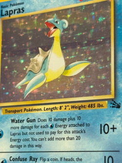 Holo Lapras Fossil Set Pokemon Card 10/62 - Image 2
