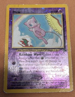 Pokemon Mew TCG 1/18 Southern Islands Reverse Holo HP DAMAGED WITH SWIRL - Image 1