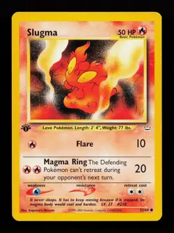 Slugma 53/64 Common Neo Revelation 1st Edition Pokemon Card - Image 1