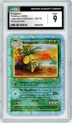 Pokemon Exeggutor #23 Legendary Reverse Holo CGC 9 Mint - Image 1