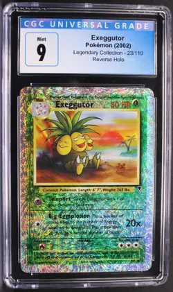Pokemon ~ Legendary Collection ~ Exeggutor ~ Reverse Holo ~ CGC 9 Mint ~ #23 - Image 1
