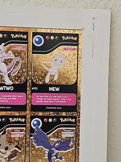 Pokemon Fan Art Uncut Sheets Set Of 3 Charizard, Snorlax, Rayquaza,Mewtwo 2024 - Image 3