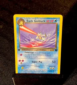 Dark Golduck 37/82 1st Edition 2000 Team Rocket TCG Pokemon Card - Image 1