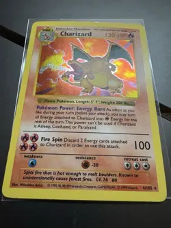 Pokemon TCG Charizard Base Set Holo Shadowless Rare Card 4/102 - Image 2