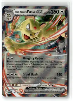 Team Rocket's Persian ex ⭐ 150/182 Holo Double Rare Destined Rivals Pokemon NM - Image 1