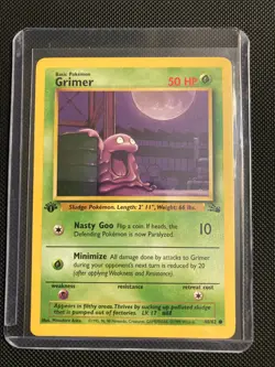 Pokemon TCG Grimer 48/62 Fossil 1st Edition Vintage Common (LP) - Image 3