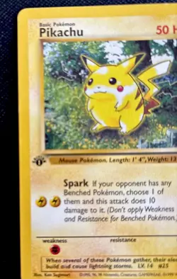 Pikachu 60/64 1st Edition Red Cheeks Jungle Set 1999 Pokemon TCG Card LP - Image 4