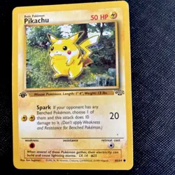 Pikachu 60/64 1st Edition Red Cheeks Jungle Set 1999 Pokemon TCG Card LP - Image 5