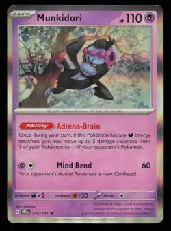 Munkidori 044/131 Pokemon Prismatic Evolutions Rare Near Mint Holo Card NM - Image 1