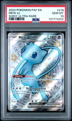 Mew ex 216/091 Scarlet & Violet: Paldean Fates Holo PSA 10 - Pokemon Gem Mint - Image 2