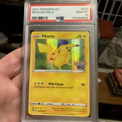 Pokemon Pikachu Holo PSA 10 🔥 Pokemon Go Rare Clean Slab - Image 1