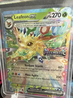 Pokemon TCG Prismatic Evolutions Leafeon EX 006/131 Stamped Promo - Image 1