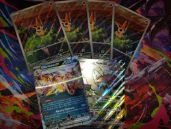 6 Oversized Pokemon Promo Cards, Victini, Charizard EX, Paldean Fates!! - Image 1