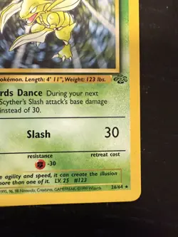 Pokemon TCG Scyther 26/64 Jungle Unlimited MP - Image 5
