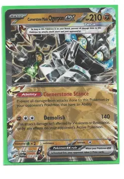 2024 Pokemon Cornerstone Mask Ogerpon Ex 112/167 Holo Double Rare Twilight Masq. - Image 1