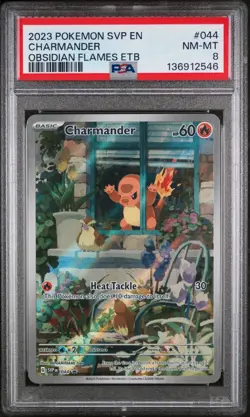 2023 POKEMON SVP EN-SV BLACK STAR PROMO #044 CHARMANDER PSA 8 - Image 4