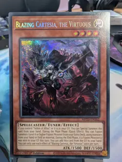 YuGiOh! Blazing Cartesia, The Virtuous MP23-EN162 Secret Rare 1st Ed - Image 1