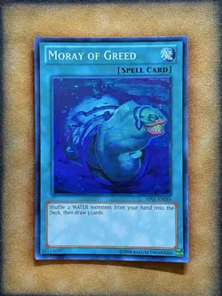 Yugioh Moray Of Greed AP01-EN010 Super Rare LP - Image 1
