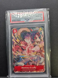 Monkey.D.Luffy - P-006 (Tournament Pack Vol. 1) P-006 One Piece Promotion Psa 10 - Image 1