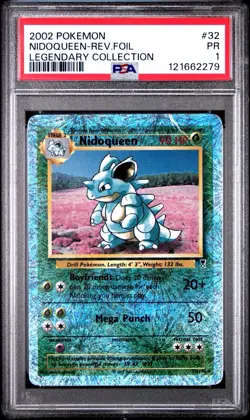 Nidoqueen Legendary Collection Reverse Holo Card 32/110 PSA 1 - Image 1