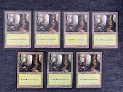 MTG Magic The Gathering Card Tempest Forest 7x LP-MP Basic Lands - Image 1