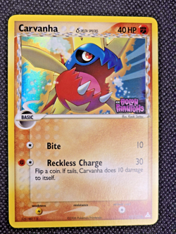 Carvanha 61/110 EX Holon Phantoms Stamped Reverse Holo Pokemon Card NM -- L18 - Image 2