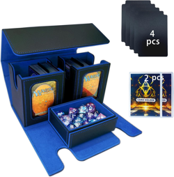 MTG Commander Card Storage Box - Fits 200 Double Sleeved Cards,3-In-1Card Deck C - Image 1