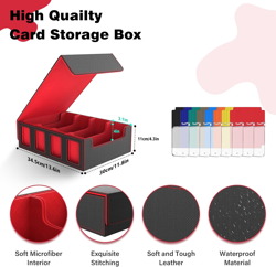 Trading Card Storage Box, 3000+ MTG Deck Box with 24 Colorful Dividers & 8 Card - Image 5