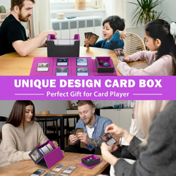 MTG Card Storage Deck Box with Display Window, Commander Deck Box TCG Fit MTG Ma - Image 4