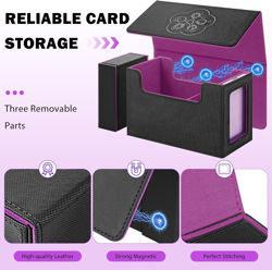 MTG Card Storage Deck Box with Display Window, Commander Deck Box TCG Fit MTG Ma - Image 5