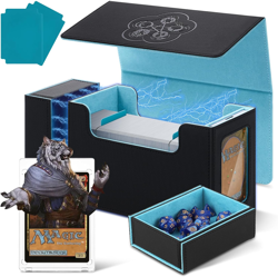 MTG Card Storage Deck Box with Display Window, Commander Deck Box TCG Fit MTG Ma - Image 1