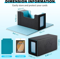 MTG Card Storage Deck Box with Display Window, Commander Deck Box TCG Fit MTG Ma - Image 2