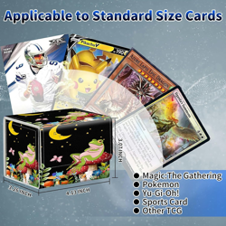 Card Deck Box, MTG Commander Deck Box for Trading Cards, 100+ Sleeved Cards with - Image 2