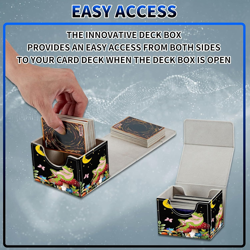 Card Deck Box, MTG Commander Deck Box for Trading Cards, 100+ Sleeved Cards with - Image 4