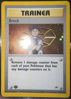 Pokemon 2000 Gym Heroes 1st Edition Brock Holo Card #15/132 - Image 3