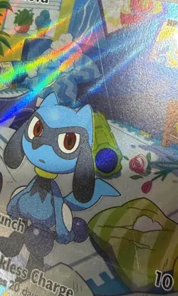 Pokemon Riolu TCG Scarlet & Violet Base Set Holo Card 215/198 Illustration Rare - Image 3
