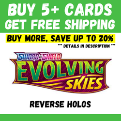 Evolving Skies - BUY 5+ CARDS = FREE SHIPPING - Reverse Holo - Save up to 20% - Image 1