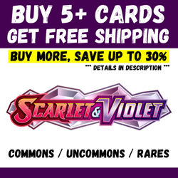 Scarlet & Violet Base set - BUY 5+ CARDS = FREE SHIPPING - Save up to 30% - Image 1