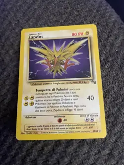 ITALIAN Zapdos Pokemon Fossil #30/62 - 1999 - Pokemon Card - Image 1