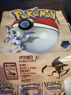 Pokemon Cards Fossil Unlimited- Empty Booster Box w/ 93 Empty Packs - Image 2