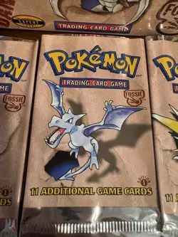 Pokemon Cards Fossil Unlimited- Empty Booster Box w/ 93 Empty Packs - Image 4