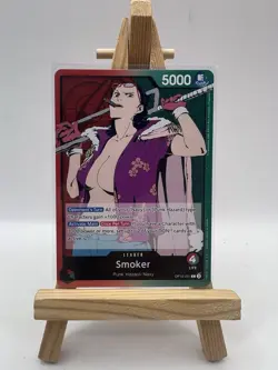 Smoker OP10-001 Leader English One Piece TCG Card : OP10: Royal Blood LP/NM - Image 1