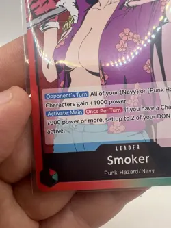 Smoker OP10-001 Leader English One Piece TCG Card : OP10: Royal Blood LP/NM - Image 5