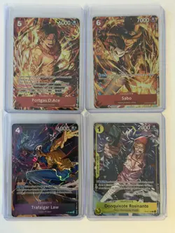 One Piece Illustration Box Vol 5 And 6 Promo Cards Ace Sabo Law Rosinante Tcg - Image 1