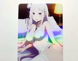 Re:Zero Emilia Sexy Doujin Waifu Girl Lewd Anime Art Goddess Card - Image 1
