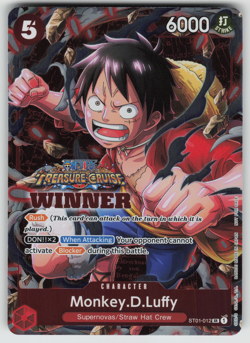 Monkey.D.Luffy (Winner Pack Vol. 5) SR One Piece Promotion Cards ST01-012 NM - Image 1