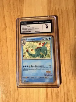 ✨ Pokemon Lot of 3 Graded Cards CGC 9 /Pikachu/Pawmot EX/ Feraligator - Image 5